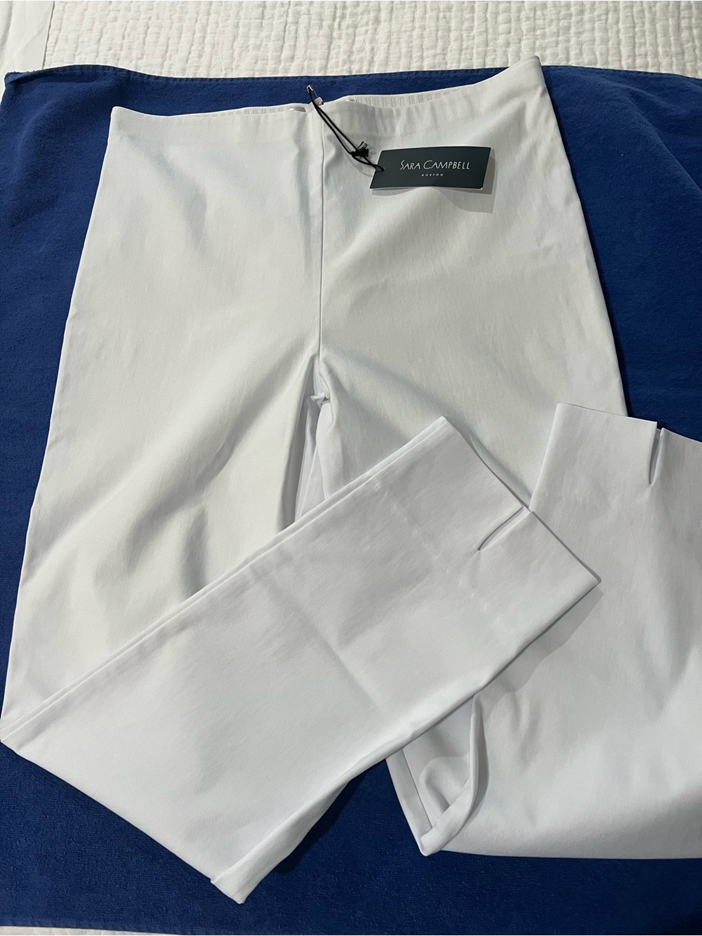 Sara Campbell White Sheri Pants - Tailored Stretch Fit